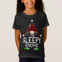 Gnomes Family Christmas Red plaid Pajama SLEEPY Gn