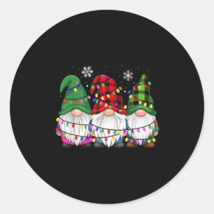 Gnomes Family Matching Pjs Men Women Funny Xmas Ho Classic Round Sticker