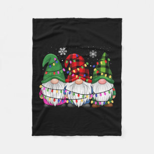 Gnomes Family Matching Pjs Men Women Funny Xmas Ho Fleece Blanket