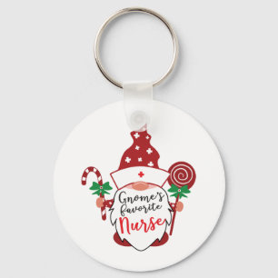 Gnome's Favourite Nurse Key Ring