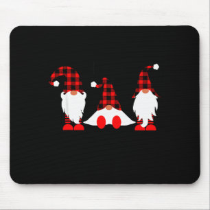 Gnomes For The Holidays Buffalo Plaid Gnome Christ Mouse Mat