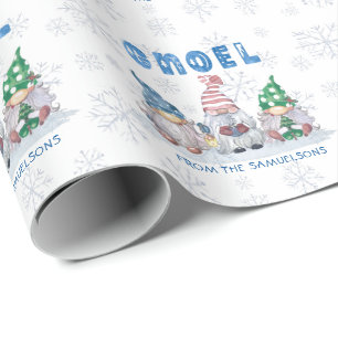 Gnomes GNOEL Christmas Winter Personalised Wrapping Paper