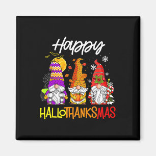 Gnomes Hallothanksmas Halloween Thanksgiving Chris Magnet