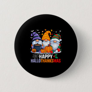 Gnomes Halloween Thanksgiving Christmas Happy Hall 6 Cm Round Badge