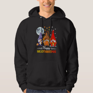 Gnomes Halloween Thanksgiving Christmas Happy Hall Hoodie