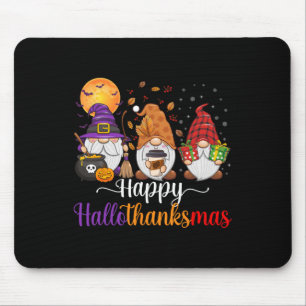 Gnomes Halloween Thanksgiving Christmas Happy Hall Mouse Mat
