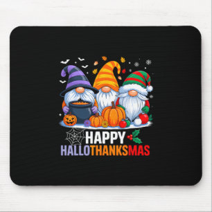 Gnomes Halloween Thanksgiving Christmas Happy Hall Mouse Mat