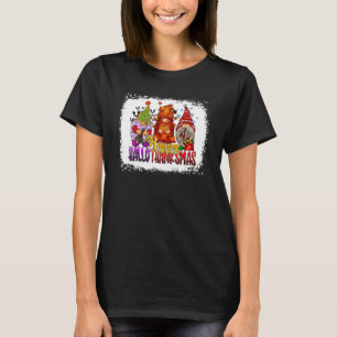 Gnomes Halloween Thanksgiving Christmas Happy Hall T-Shirt