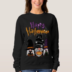 Gnomes Halloween Witch Garden Gnomes Happy Hallowe Sweatshirt