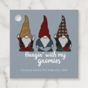 Gnomes Hangin with My Gnomies Holiday Favour Tags
