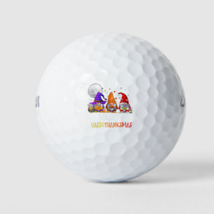 Gnomes Happy Hallothanksmas Halloween Christmas Th Golf Balls