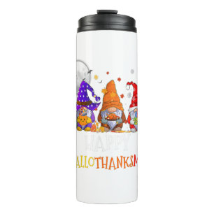 Gnomes Happy Hallothanksmas Halloween Christmas Th Thermal Tumbler