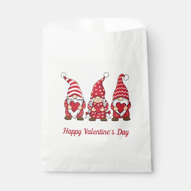 Gnomes Happy Valentine's Day Favour Bags (Front)