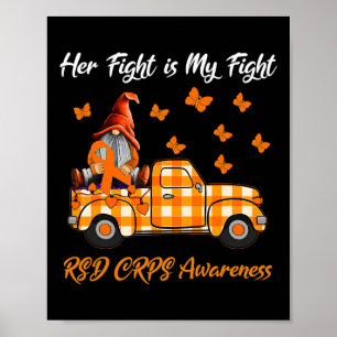 Gnomes Her Fight is My Fight RSD CRPS Awareness Gi Poster