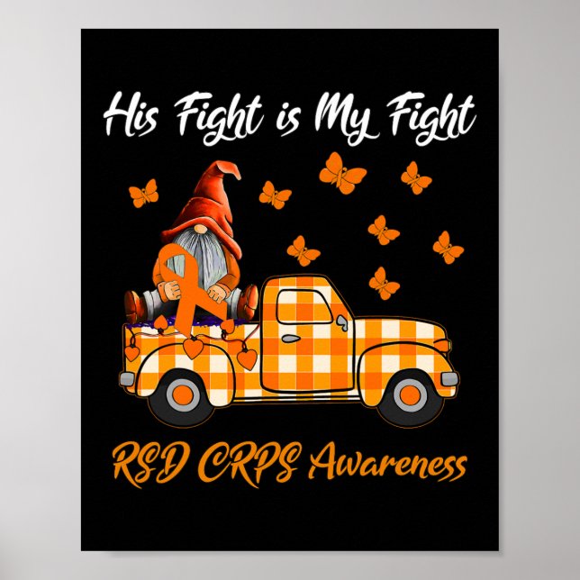 Gnomes His Fight Is My Fight Rsd Crps Awareness Gi Poster (Front)