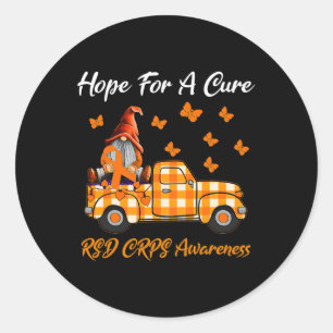 Gnomes Hope For A Cure Rsd Crps Awareness Gifts Classic Round Sticker