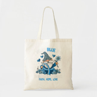 Gnomes I Wear Blue For Diabetes Awareness Gnomies Tote Bag