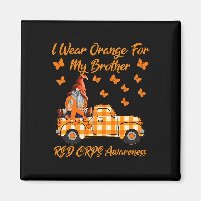 Gnomes I Wear Orange For My Brother Rsd Crps Aware Magnet (Front)