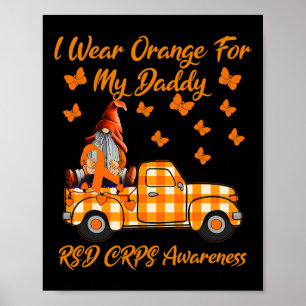 Gnomes I Wear Orange For My Daddy RSD CRPS Awarene Poster