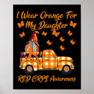 Gnomes I Wear Orange For My Daughter Rsd Crps Awar Poster