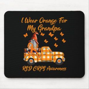 Gnomes I Wear Orange For My Grandpa Rsd Crps Aware Mouse Mat