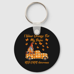 Gnomes I Wear Orange For My Papa RSD CRPS Awarenes Key Ring