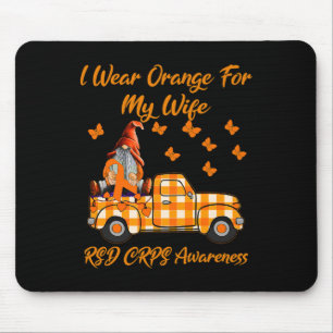 Gnomes I Wear Orange For My Wife Rsd Crps Awarenes Mouse Mat