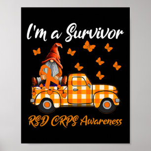 Gnomes I'm A Survivor Rsd Crps Awareness  Poster