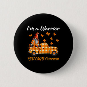 Gnomes I'm A Warrior Rsd Crps Awareness 6 Cm Round Badge