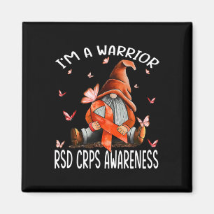 Gnomes I'm A Warrior Rsd Crps Awareness Butterfly Magnet