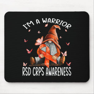 Gnomes I'm A Warrior Rsd Crps Awareness Butterfly Mouse Mat