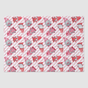 Gnomes In Christmas Red Tissue Paper