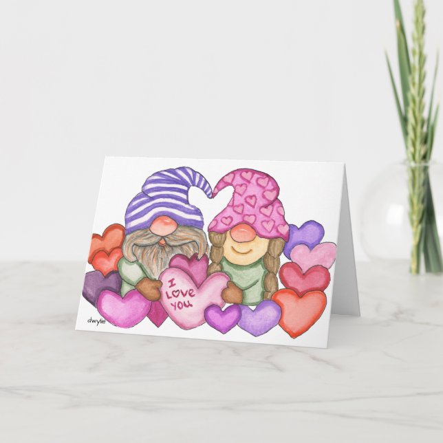 Gnomes in Love Card (Front)