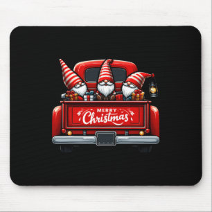 Gnomes In Red Truck Merry Christmas Pajama Family Mouse Mat