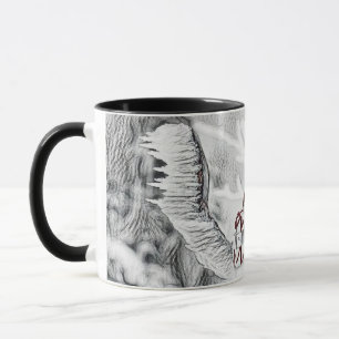 Gnomes in the snow watercolor painting mug
