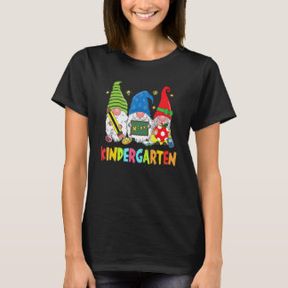 Gnomes Kindergarten Crew First Day Teacher Back To T-Shirt