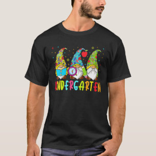 Gnomes Kindergarten Crew First Day Teacher Back To T-Shirt