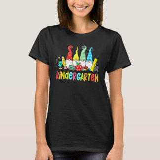 Gnomes Kindergarten Crew First Day Teacher Back To T-Shirt
