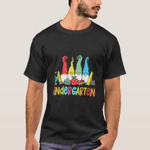 Gnomes Kindergarten Crew First Day Teacher Back To T-Shirt