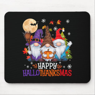 Gnomes Lover Halloween Merry Christmas Happy Hallo Mouse Mat
