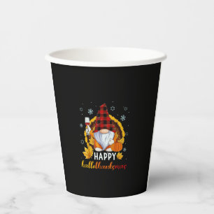 Gnomes Lover Halloween Merry Christmas Happy Hallo Paper Cups