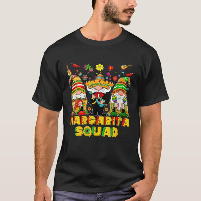 Gnomes Margarita Squad Cinco De Mayo Party Fiesta  T-Shirt (Front)