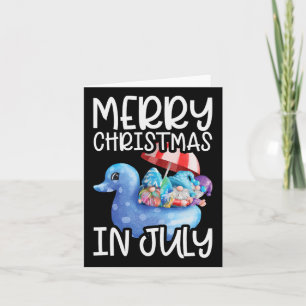 Gnomes Merry Christmas In July Tropical Christmas  Card