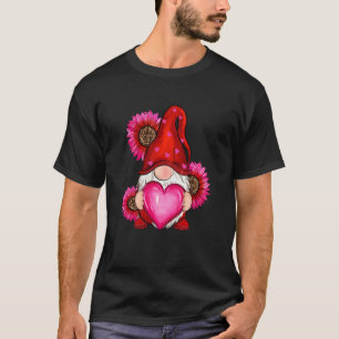 Gnomes Nurse Holding Hearts Stethoscope Cute Valen T-Shirt