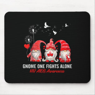 Gnomes One Fights Alone Hiv Aids Awareness Mouse Mat