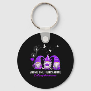 Gnomes One Fights Epilepsy Awareness Alone Epileps Key Ring