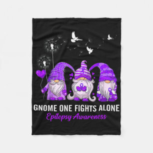 Gnomes One Fights Epilepsy Awareness Alone Fleece Blanket