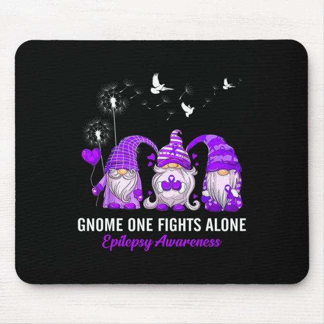 Gnomes One Fights Epilepsy Awareness Alone  Mouse Mat (Front)