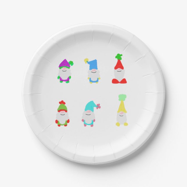 Gnomes Paper Plate (Front)
