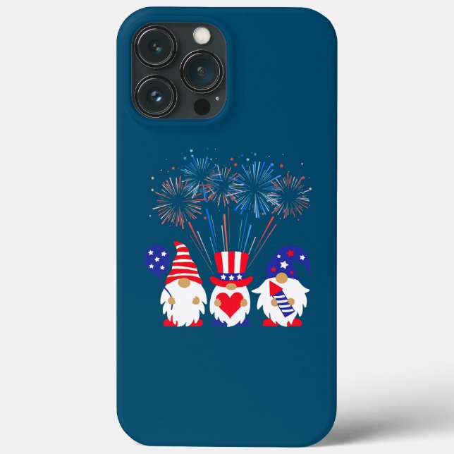 Gnomes Patriotic American Flag Gnomes 4th Of July Case-Mate iPhone Case (Back)